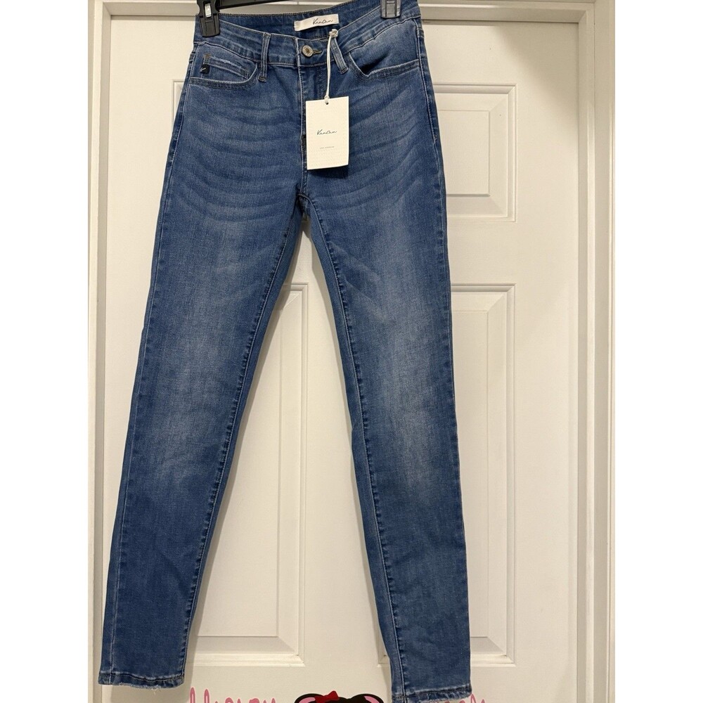 KanCan Jeans Womens 5/26 Medium Wash Blue Straight Leg